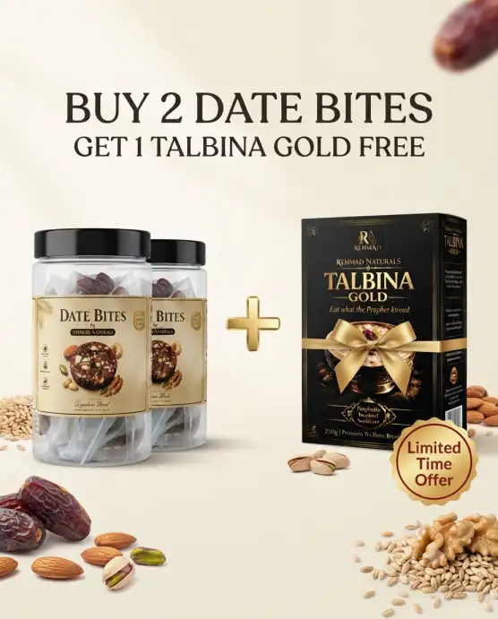 Date Bites Family Combo + FREE Talbina Gold