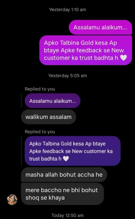 Customer Review - Talbina Gold Rehmad Naturals