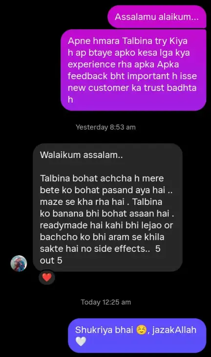 Customer Review - Talbina Gold Rehmad Naturals