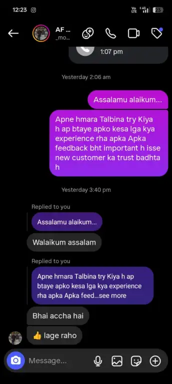 Customer Review - Talbina Gold Rehmad Naturals